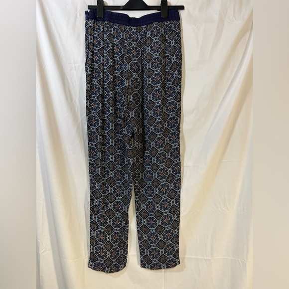 Anthropologie Blue Patterned Straight Leg Pants - Picture 6 of 13